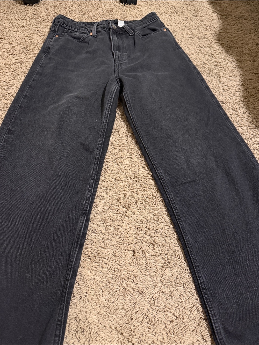 H&M women’s Black Straight-Leg Jeans
